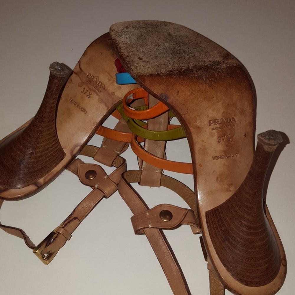 *HOT TREND* Prada multi-color strappy sandal - Picture 3 of 8